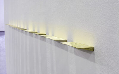 A dashed line of light